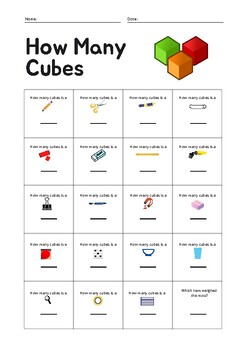 Preview of How Many Cubes? Understanding Weight