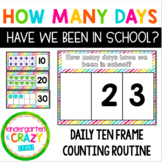 How Many Days Have We Been In School?  Daily 10 Frame Coun