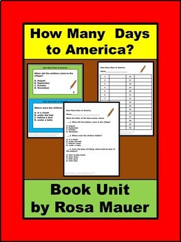 Preview of How Many Days to America A Thanksgiving Story Book Questions