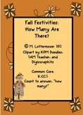 How Many Fall Festivities: Common Core Kindergarten Math Center