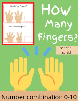 Preview of How Many ?  Making Combinations to 10  using 23 addition fact visual CARDS