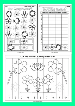 How Many Flowers? - Math Counting Activities by Readable Creations