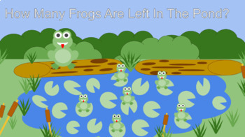 Preview of How Many Frogs are Left?- Taking away from 5, 10 or 20