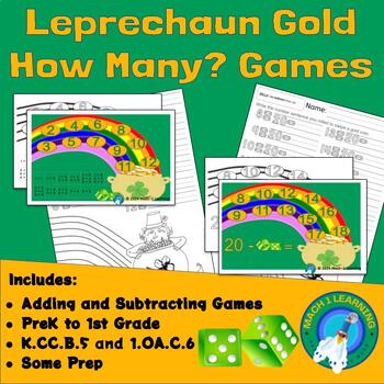 Preview of March Math Games - Leprechaun Gold How Many?