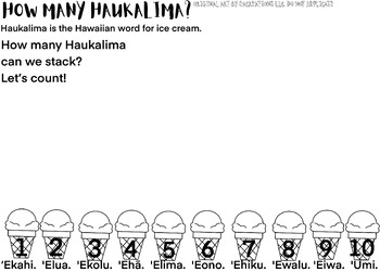 Preview of How Many Haukalima? (How many Ice Cream) Counting In Hawaiian