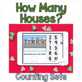How Many Houses?  Counting Boom Deck - Digital Task Cards 