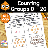 Counting Groups up to 20 Fall Worksheets