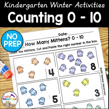 Preview of Counting How Many 0-10 Math Worksheets - K.CC.5