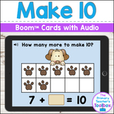 How Many More to Make 10? Puppy Theme Boom™ Cards