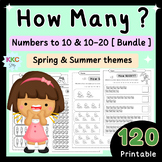 How Many? Numbers to 10 & 10-20 Count and Write/Spring & S