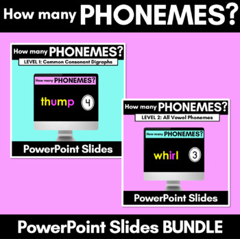Preview of How Many Phonemes CONSONANT DIGRAPHS + VOWEL PHONEMES- Phonics Warm-Ups BUNDLE