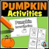 Pumpkin Activities Kindergarten and First Grade | Worksheets