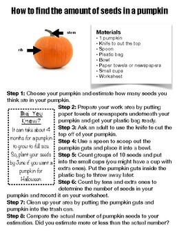 Preview of How Many Seeds In a Pumpkin?