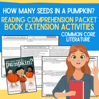 Preview of How Many Seeds in a Pumpkin? Reading Comprehension Packet No Prep Book Companion