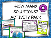 How Many Solutions Activity Bundle