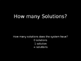 How Many Solutions PPT (Systems of Equations)