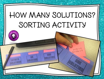 Preview of How Many Solutions Sorting Activity