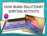 How Many Solutions Sorting Activity