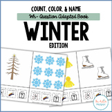 Count, Color, & Name Wh-Questions Adapted Book - WINTER