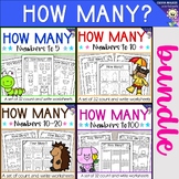 How Many? count and write worksheets, easy number printabl