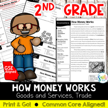 Preview of How Money Works Reading Packet *2nd GRADE* CCSS Aligned *NO PREP* (SS2E3)