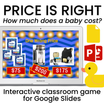 Preview of How Much Do Babies Cost Virtual Price is Right Game cost of parenting a baby