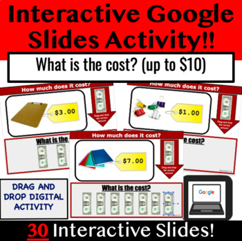 Preview of How Much Does It Cost? Counting Dollar Bills Google Slides