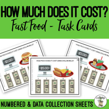 Preview of How Much Does It Cost? Fast Food Task Cards