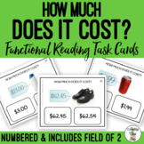 How Much Does It Cost? Field of 2 Task Cards
