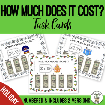 Preview of How Much Does It Cost? Holiday Task Cards