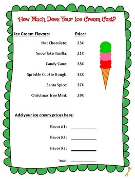 Preview of How Much Does Your Ice Cream Cost? - Bundle