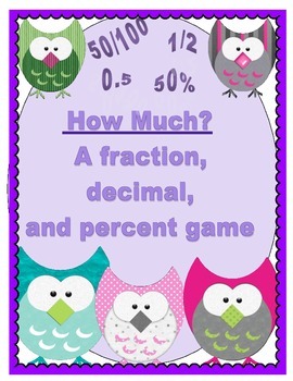 Preview of How Much? - converting fractions, decimal, and percents