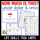 How Much is the Grocery Item Task Cards for Special Educat