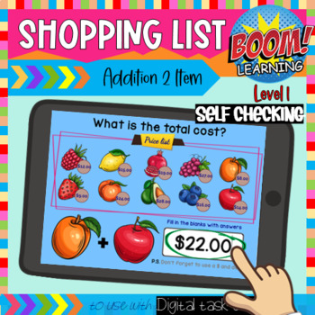 Preview of How Much to Cost, Functional Math, Shopping List Addition Money Addition 2 Items