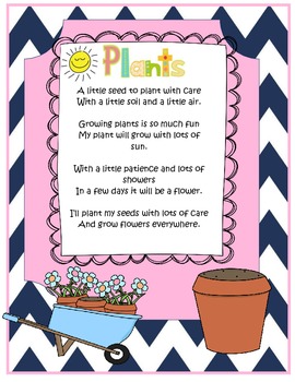 Preview of How Plants Grow Science Poem  (Seeds, Soils, Air, Sun, Flower!)