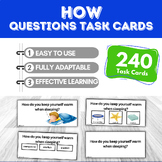 How Questions - 240 Task Cards & answers & tracking - ABLL