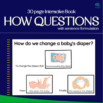 Preview of How Questions - Interactive Book to Practice Sentence Formulation -WH Questions