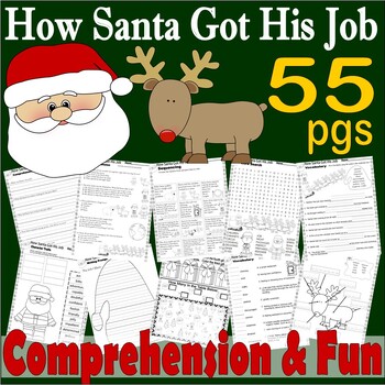 Preview of How Santa Got His Job Christmas Read Aloud Book Companion Reading Comprehension