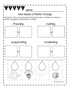 Preview of How States of Matter Change Freebie!