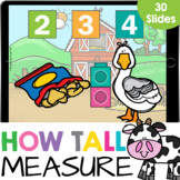 How Tall? Measurement with Cubes - Farm Math Google Slide 