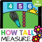 How Tall? Measurement with Flowers Math Google Slide Digit