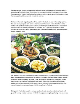 Preview of How Thai culinary tradition shape the culture of the country