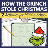 How The Grinch Stole Christmas Activities for Middle Schoo