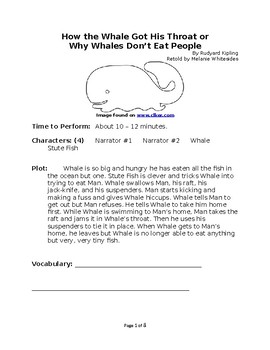 Preview of How The Whale Got His Throat - Just So Reader's Theater for Small Groups