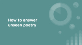 How To Analyse Unseen Poetry