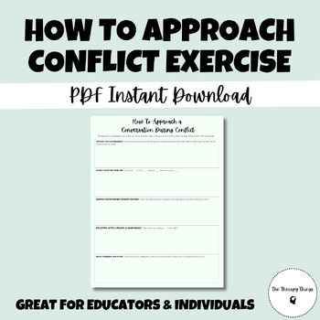 Preview of How To Approach Conflict Exercise