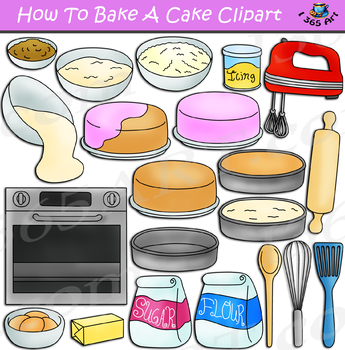 Preview of How To Bake A Cake Clipart