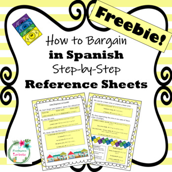 Preview of How To Bargain in Spanish - Step-by-Step Reference Sheets - Freebie!