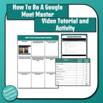 Preview of How To Be A Google Meet Master - For Students - Distance Learning