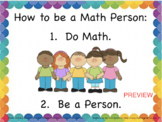How To Be a Math Person GROWTH MINDSET MATH POSTER 8.5" x 11"